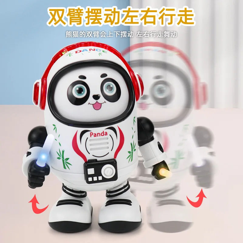 Robô de dança elétrica panda chinês presente infantil panda boneca espaço panda presente de natal