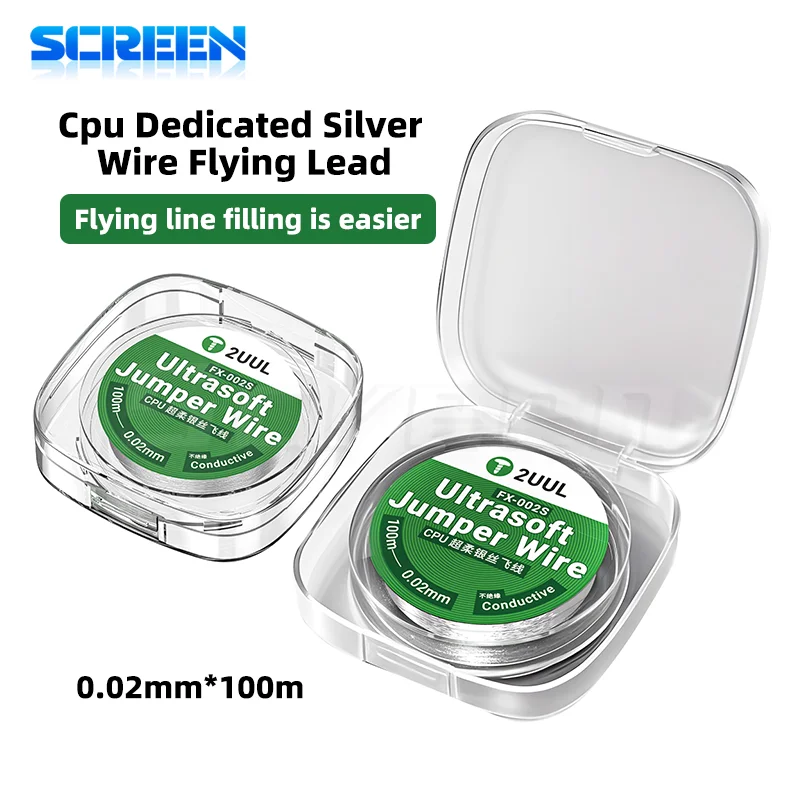 

2UUL FX-002S CPU dedicated silver wire High conductivity and not easy to break 100m x 0.02mm for CPU maintenance tools