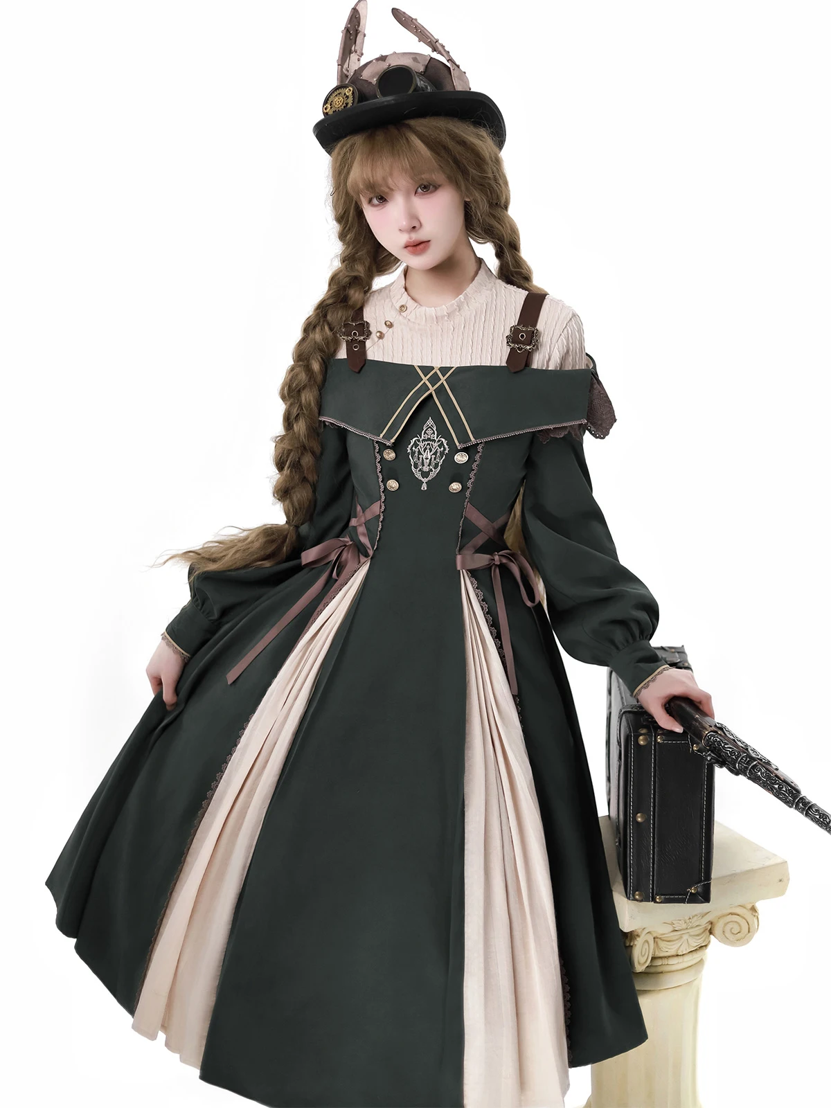 New style original Lolita Dark Gothic preppy Retro Industrial Princess dress Elegant cosplay suit