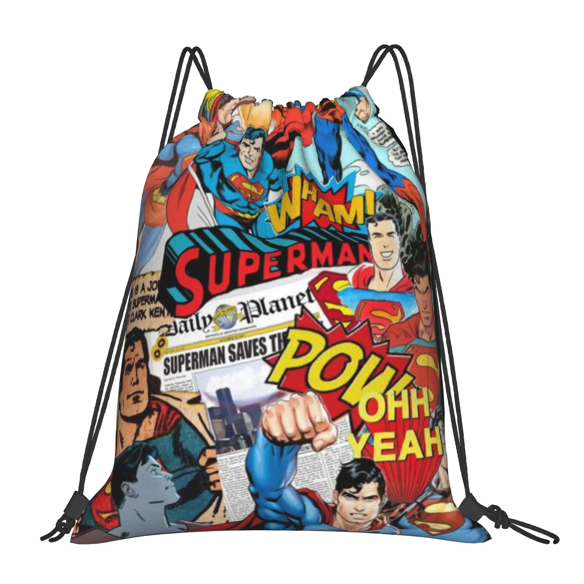 

Портативный спортивный рюкзак-мешок Hero Superman на шнурке для езды на велосипеде и хранения обуви