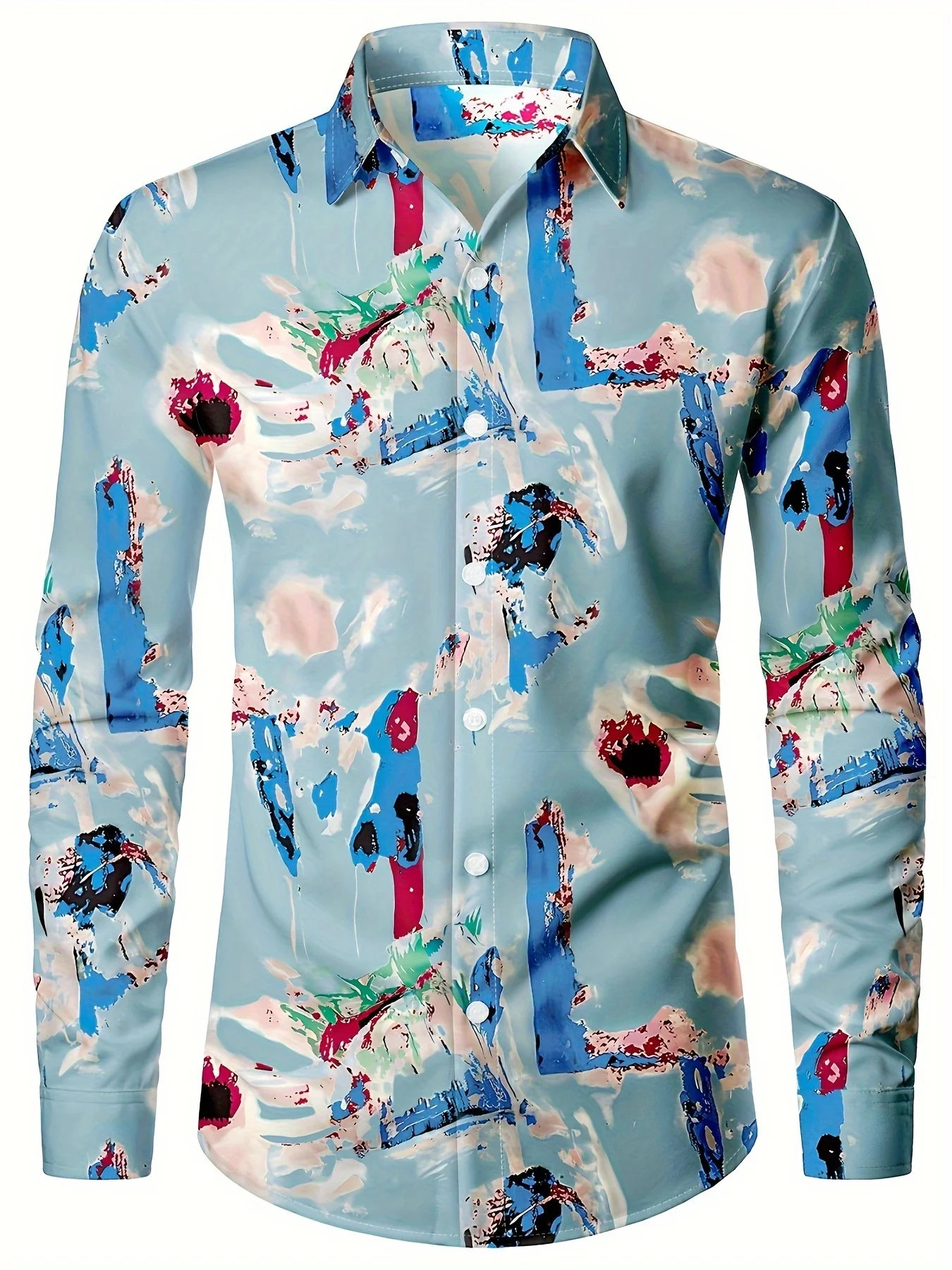 

2024 Christmas Theme Men's 3D Printed Formal Shirts Golden Snowflakes Graphic Long Sleeve Shirt Fashion Men's Shirts For Men。