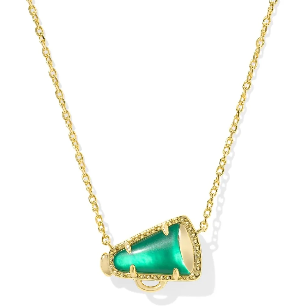 

VKVVA Fashion Jewelry Emerald Illusion Cheer Short Pendant Necklace for Women Birthday Gifts