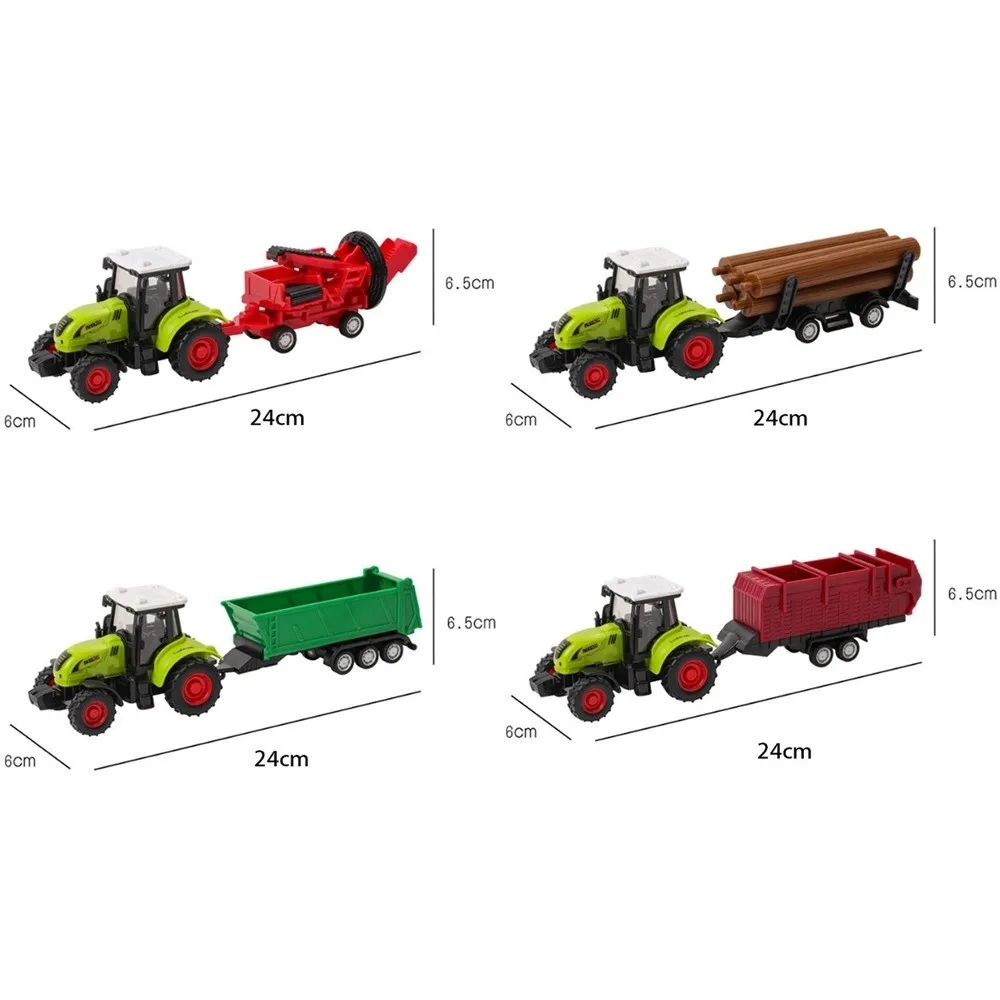 Funny Simulation Inertia Car Plastic Transport Pulverizer Model Farm Tractor Engineering Car