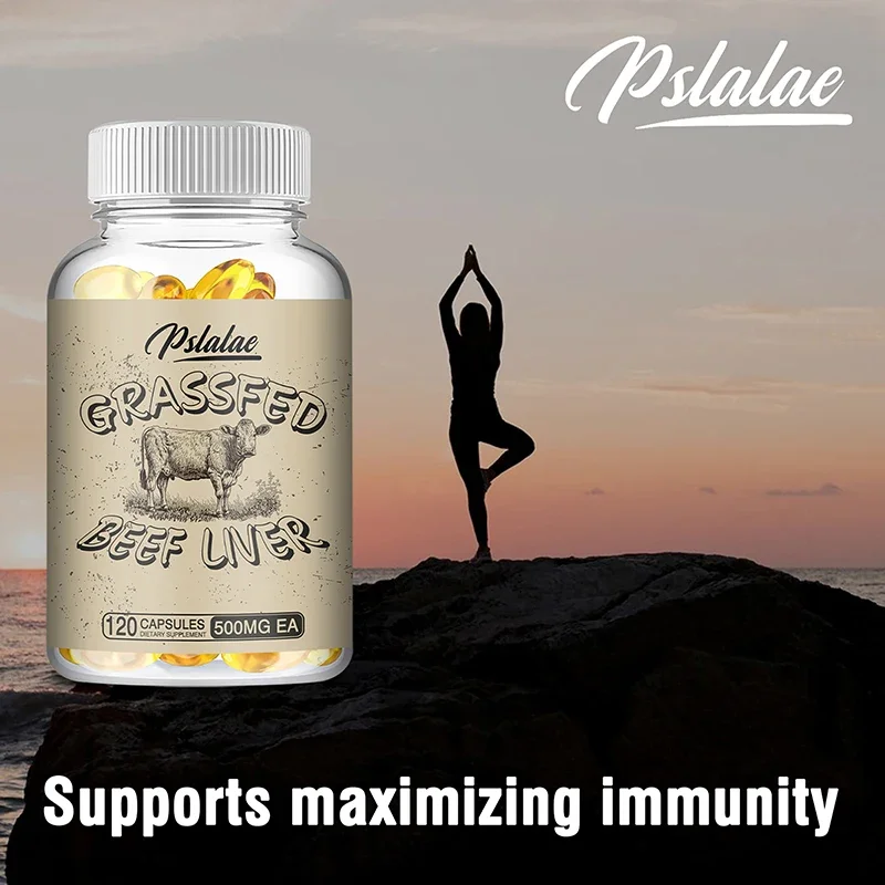 كبد لحم البقر من جراس فيد - يدعم إنتاج الطاقة والهضم والمناعة والمكملات الصحية العامة - 120 كبسولة #4