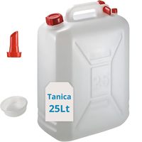 Tomaino-25 Liter Plastic Tank with Cap and Doser-HDPE Condenser Container for Condensation Conditioner-Liquid, Petrol, Water, Oil, Mixture, Camping, Wine, Truck (25 Lt)