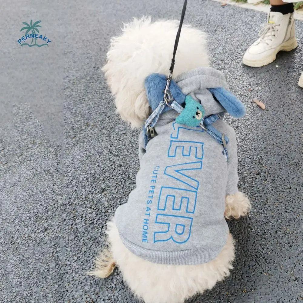 

Thickened Dogs Hooded Sweatshirt Cotton Soft Dog Warm Coat Dog Jacket Dog Hooded Plush Hoodie Puppy Warm Sweater Autumn