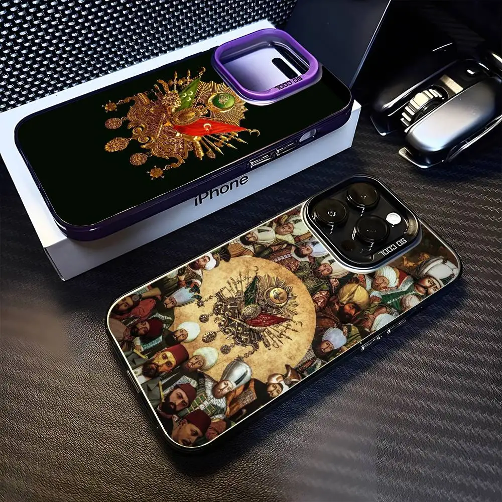 

O-Ottoman E-Empire Coat Phone Case For iPhone 16,15,14,13,12,11,Mini,Pro,MAX Purple Matte Shockproof Cover