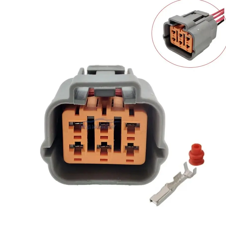 

1/5/10 комплект 6-контактный разъем для электрического женского автоматического датчика O2, разъем жгута проводов 6195-0021 6195-0024 0090-575