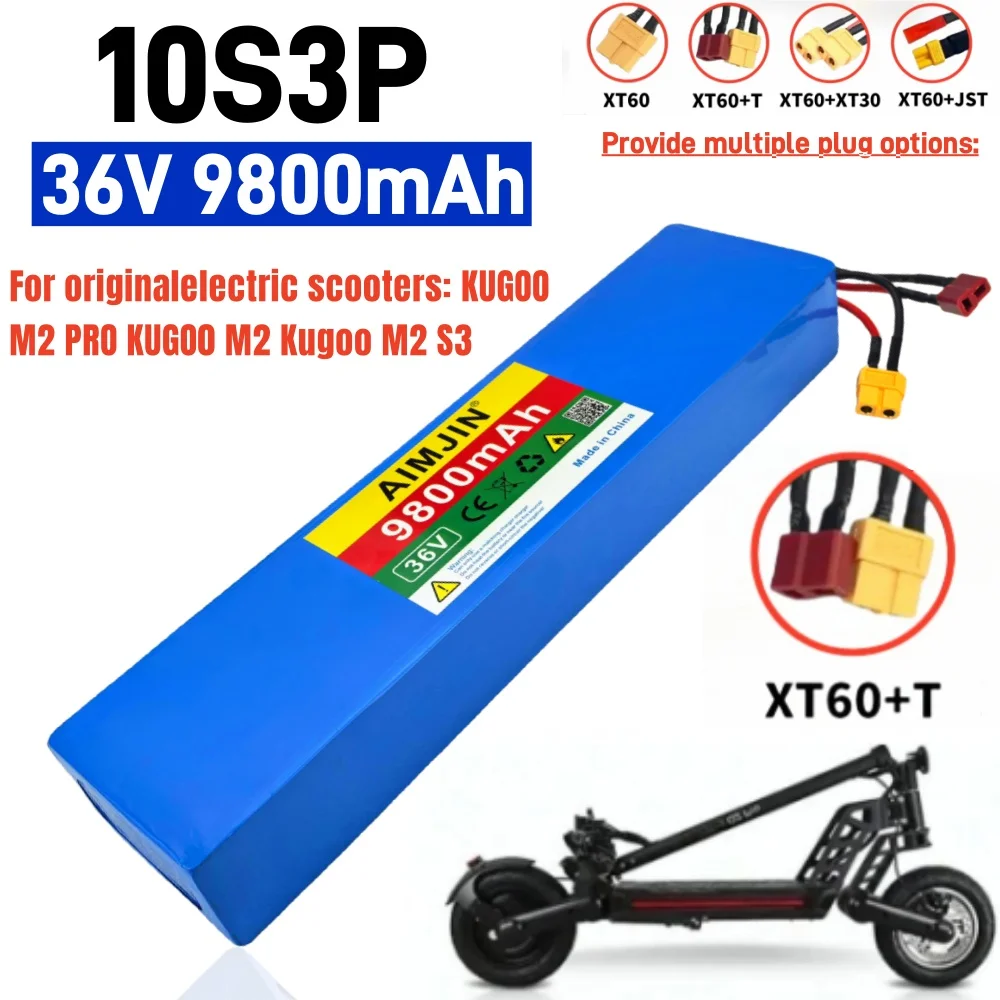 

10S3P 36V 9800mAh Electric Scooter Battery Kugoo M2, S1, S2, S3, S3 Pro Lithium-ion Battery