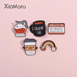 Deja Brew Stay Brewtiful Enamel Pins Custom Fun Coffee Cups Brooches Lapel Badges Best Jewelry Gift For Kid Friends