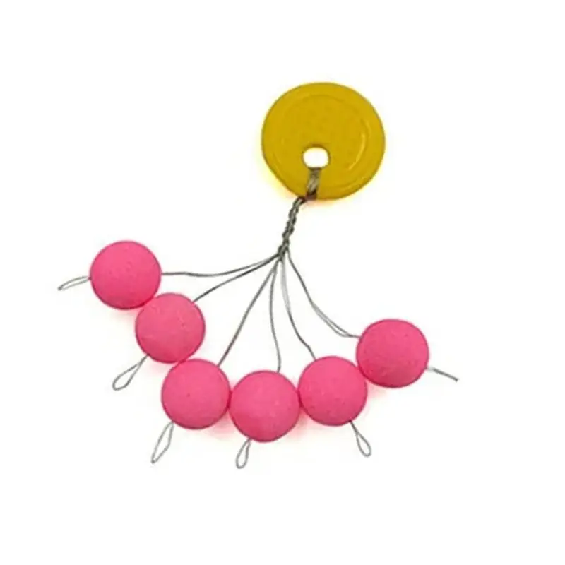 

R6FE 6Pcs/Set Fishing Line Plugs Float Fishing Bobber Stoppers Float Stopper Glow Float Buoy Floating Stops Connectors