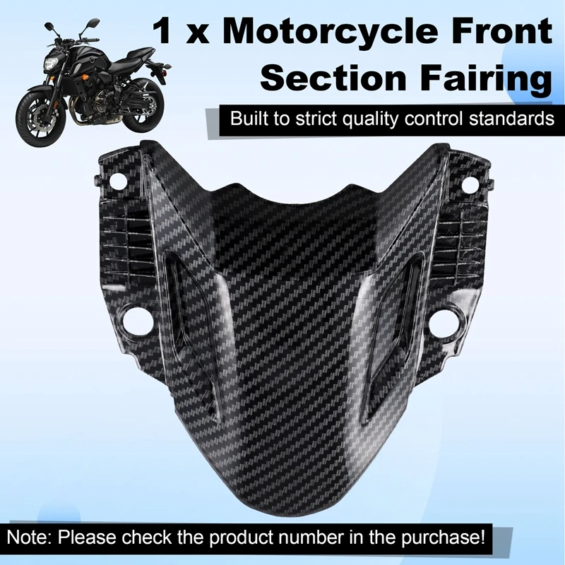 Motorcycle Front Section Fairing Headlight Shroud Cover Front Upper Nose Hood For Yamaha MT-07 MT07 FZ07 FZ-07 18-20