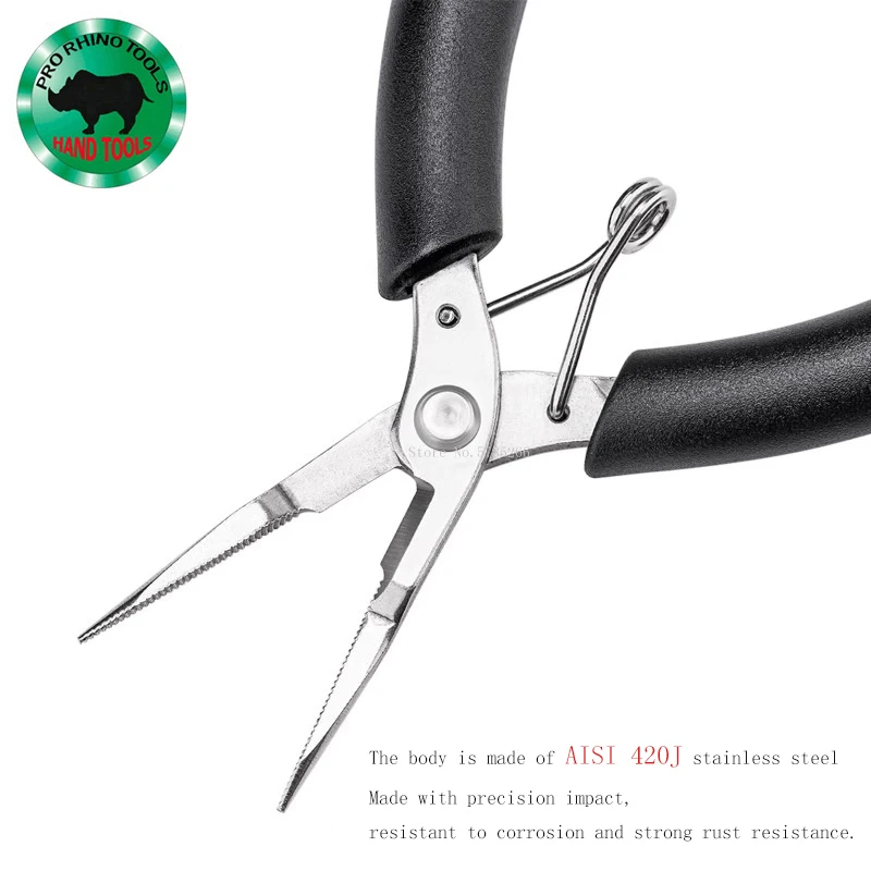 Japan RHINO Mini Sharp Nose Pliers YP-422 Mini 4.5-inch Teeth Sharp Nose Pliers Slender With Shear Function