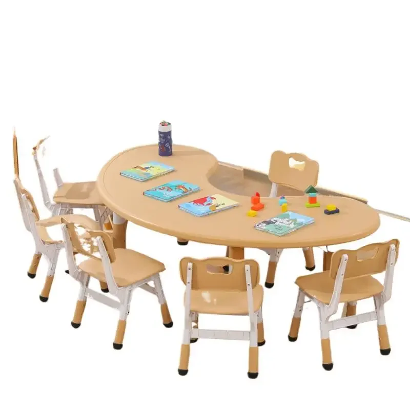 

Kindergarten table and chair baby drawing game learning lifting moon creative table