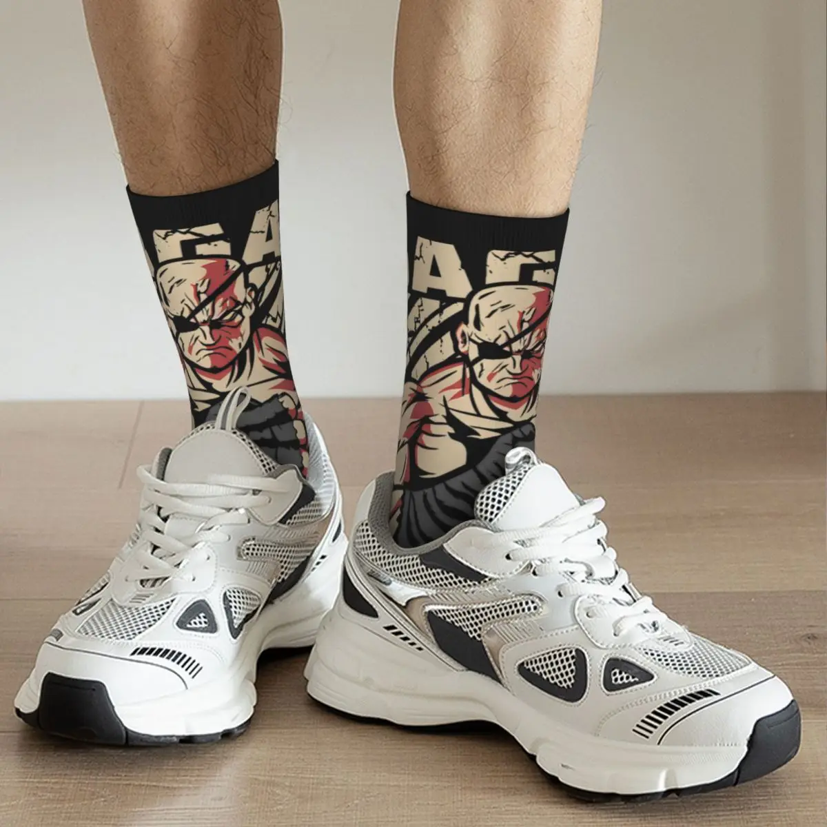 Fashion Male Men Socks Casual Sagat Street Fighters Sock Polyester Graphic Women Socks Spring Summer Autumn Winter