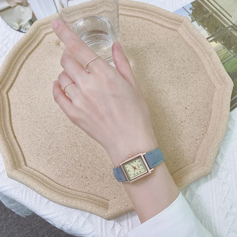 Luxury Women Watch Simple Roman Numerals Numbers Quartz Watches Ladies Diamond Clock Female Vintage Rectangle Reloj Wristwatch