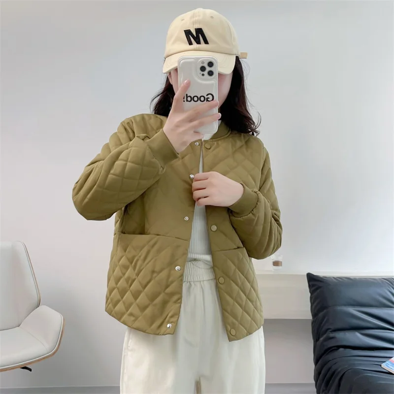 Warm Cotton Padded Coat Loose Ins Parkas Bread Student Cotton-Padded Jacket Women's Short 2024 Korean New Outwear Light Thin Top