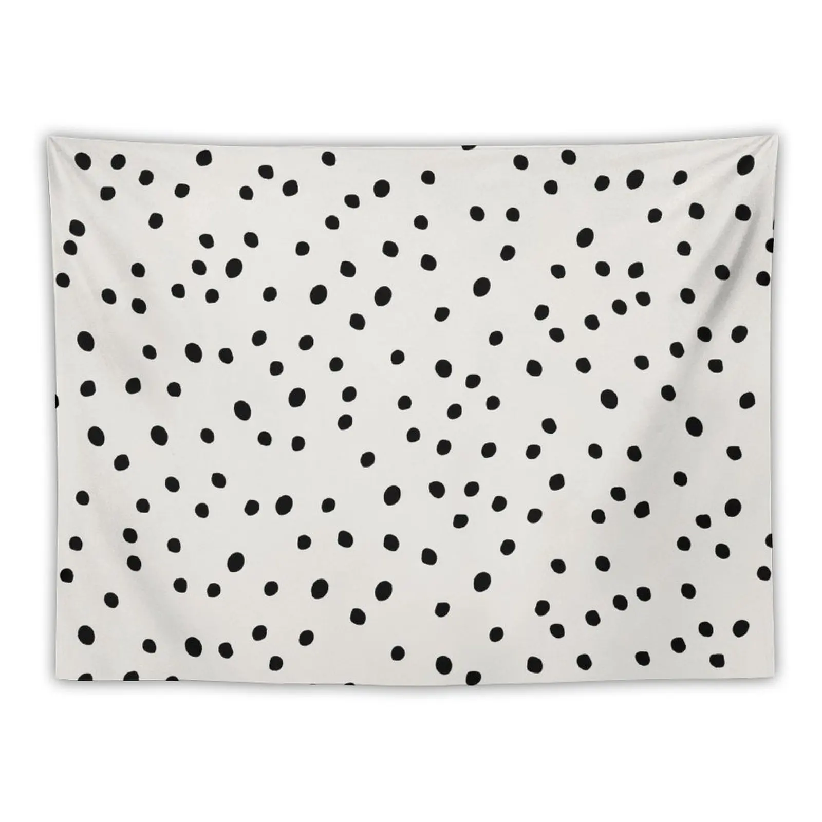 

Preppy Spots, Black and White, Minimal, Polka Dot Print Tapestry Home Decorations Room Aesthetic Bedroom Decoration