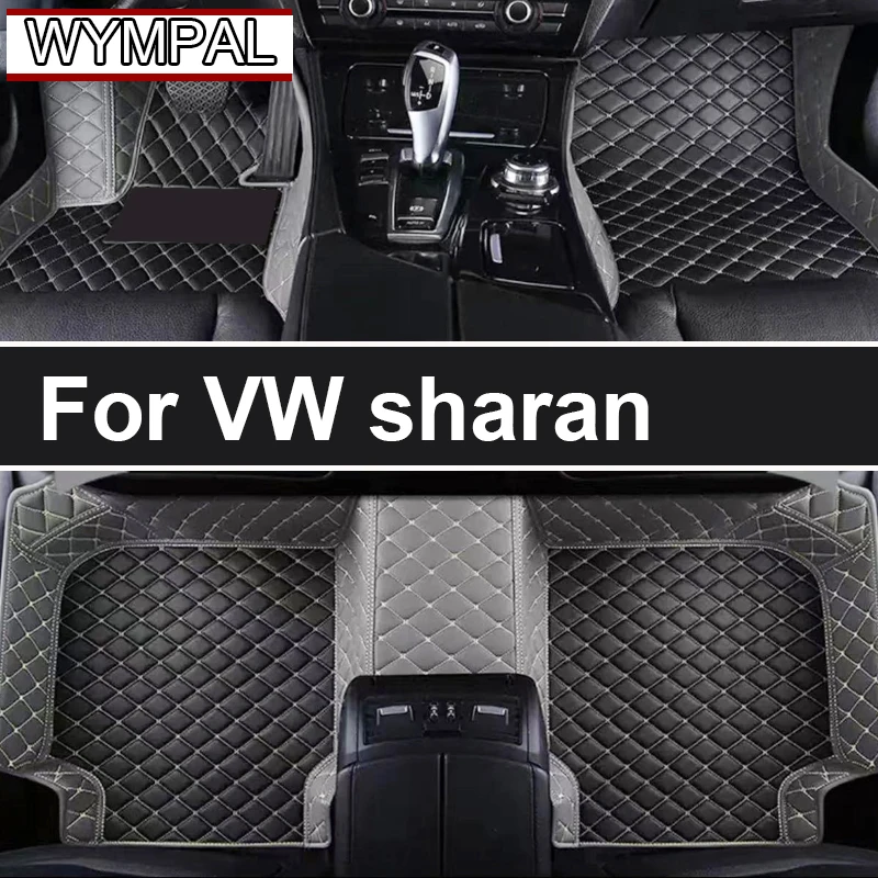 

Car floor mats for VW sharan Seven seats 2012 2013 2014 2015 2016 2017 2018 2019 Custom auto foot Pads automobile