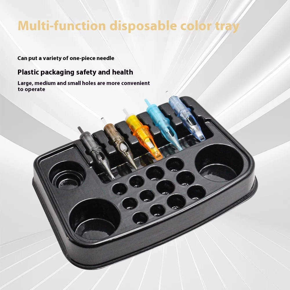 

12pcs Disposable Tattoo Microblading Color Palette Kit Multi-Function Pigment Holder Needle Stand Portable Hygienic Design
