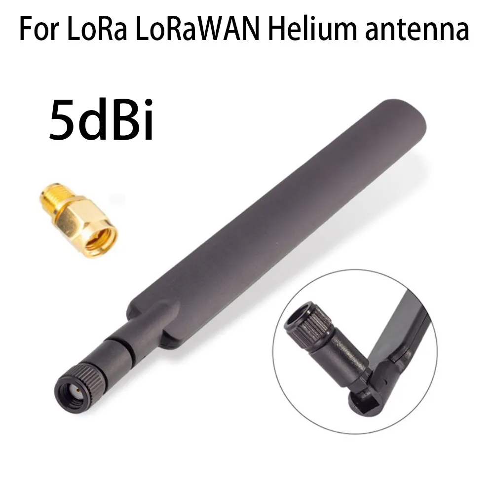 Efficient 915M Vertical Polarization Indoor Antenna with 5dBi Gain for LoRa LoRaWAN Helium RPSMA Male Female Indoor Use