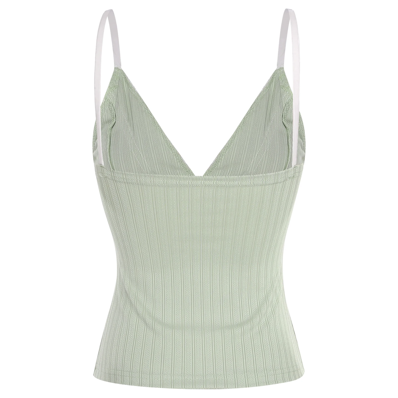 Women's Swimwear V Neck Beach Camisole Swim Tops Spaghetti Strap Lace Trim Sleeveless Vest Top for Pool Party Swimming Camis