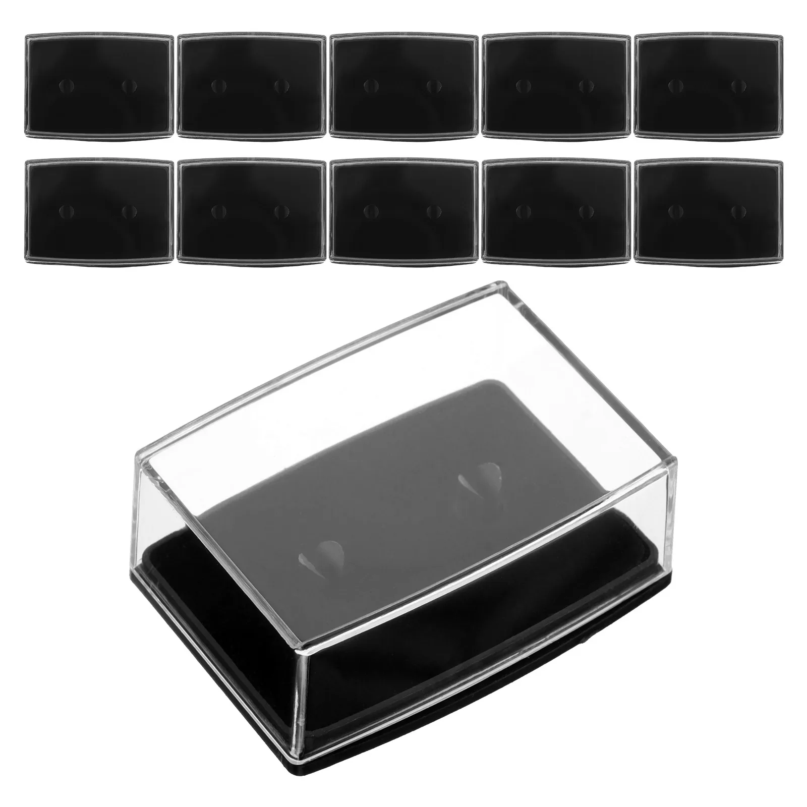 

Cufflink Storage Box Display Case Ring Organizer Tableware Sponge Holder for Men