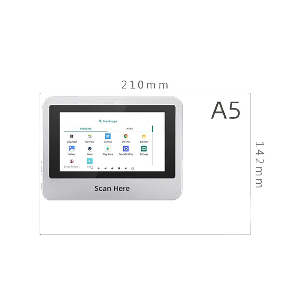 Terminal De 4 núcleos De Scanner De Code QR Android 1D 2D Barcoder Scanner Terminal BT Wifi ER200
