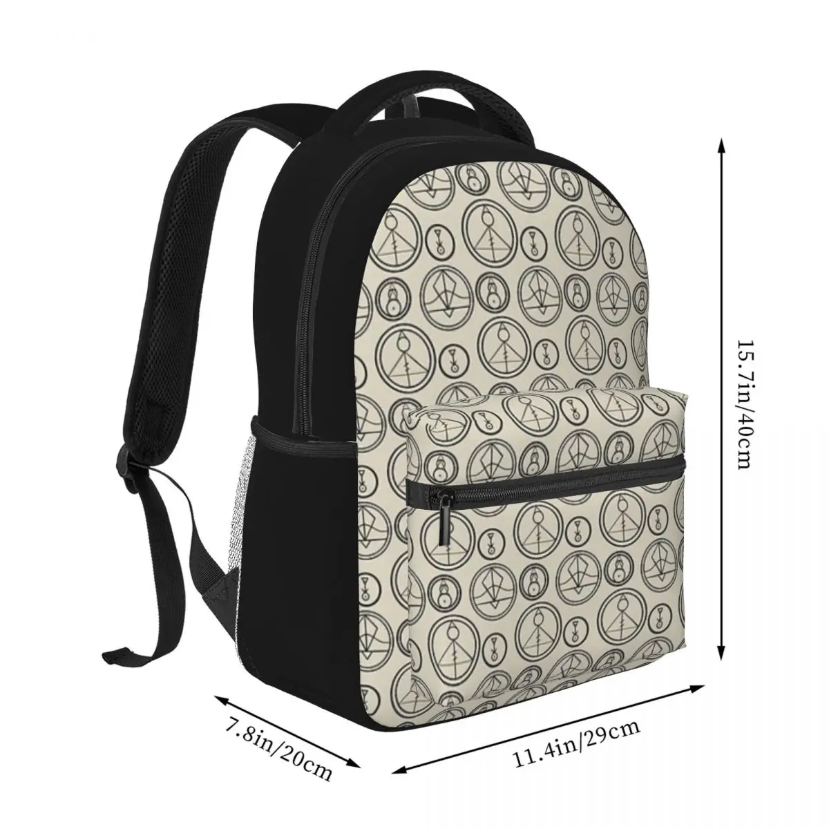 Eule Haus Glyphen Muster neue Mode hohe Kapazität wasserdichten Rucksack trend ige Mädchen Jungen Laptop Schulbuch Tasche 16 Zoll