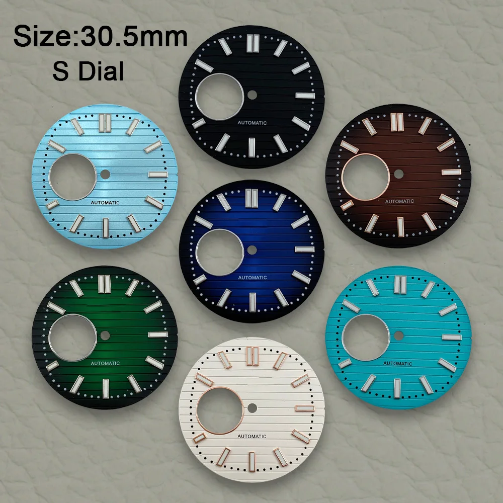 

Циферблат Nh38, полый циферблат с логотипом S, подходит для механизма NH38, зеленые светящиеся аксессуары для модификации часов