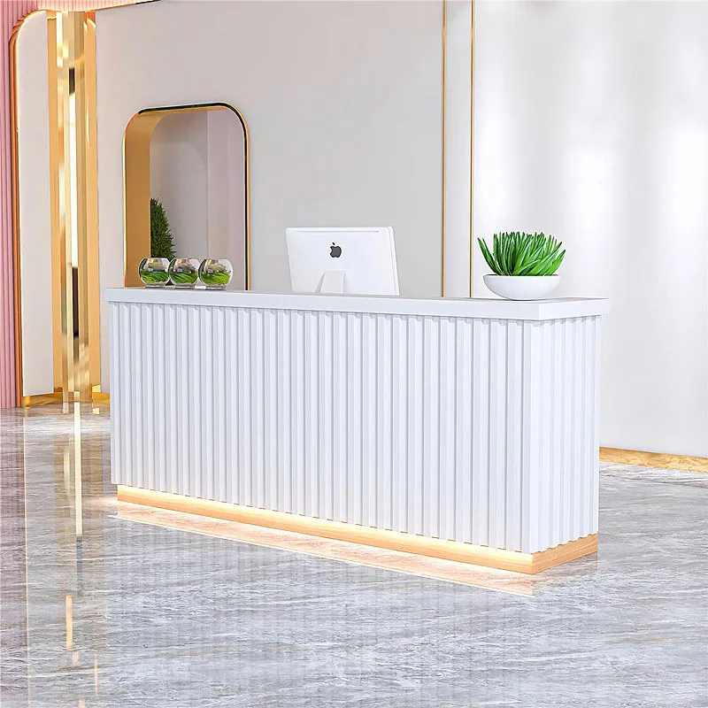 

Industrial Salon Reception Desks Minimalist Luxury Modern Best Reception Desks Unique Shop Mostrador De Tienda Lounge Furniture