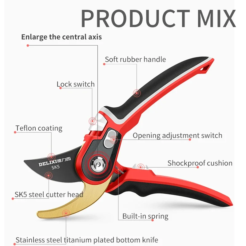 New Gardening Shears Cut Branches Scissors Pruning Shears Fruit Tree Pruning Flower Branches Orchard Scissors