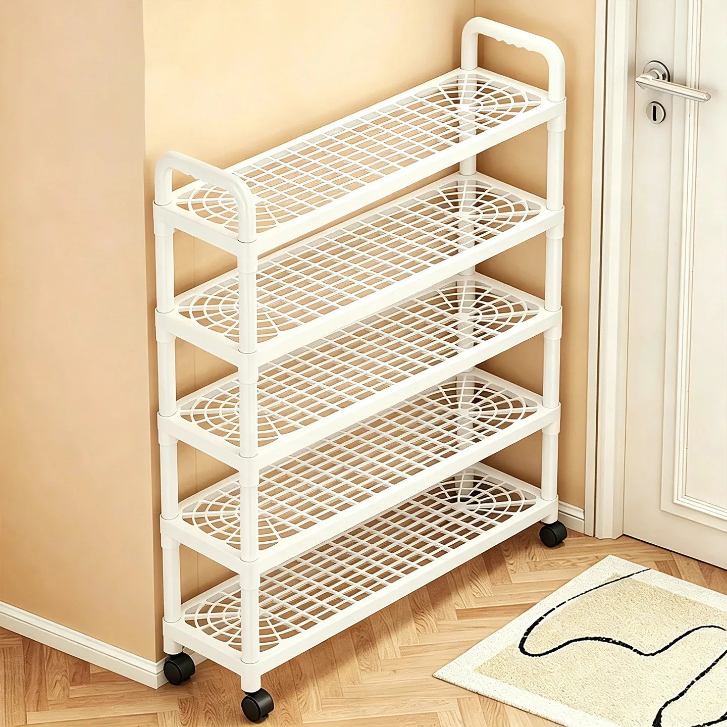 AOLIVIYA Door Entrance Shoe Rack Hallway Cabinet Dorm Removable Small Rental Stand