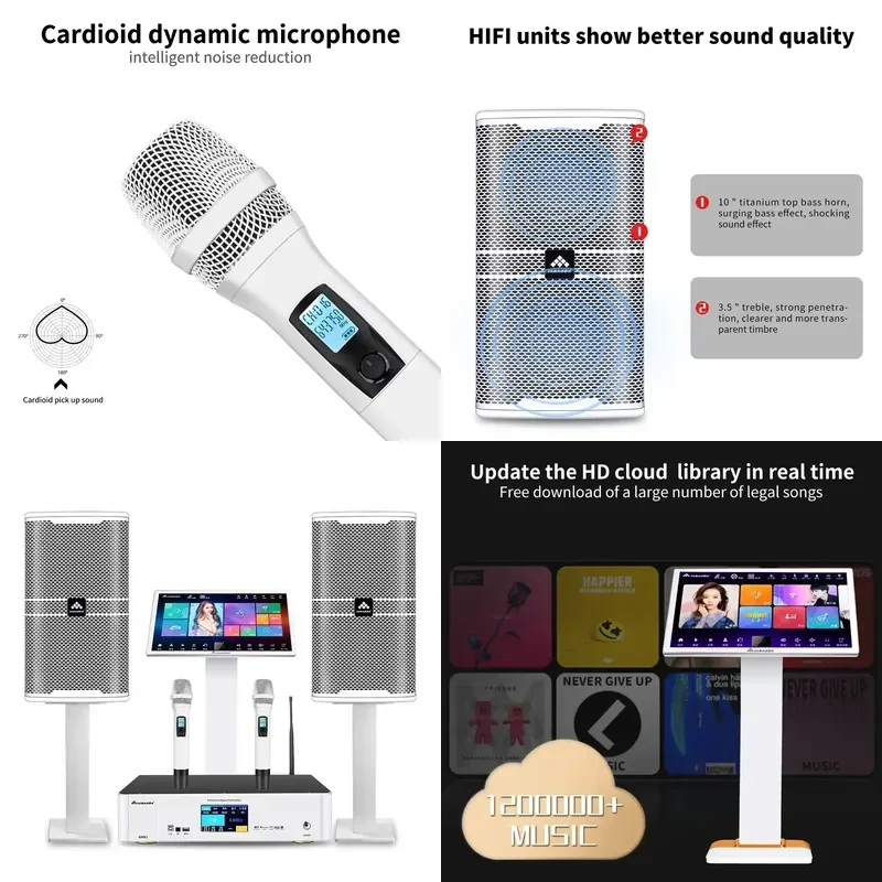 [douya]4TB Touch Screen Karaoke Jukebox for Home KTV Entertainment All-in-One Singing Machine with Large Storage