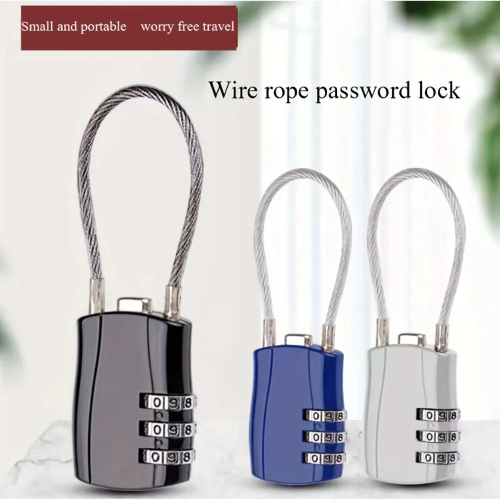 

1pc Luggage Travel Lock School Gym Storage Cabinet Luggage Lock File Cabinet Tool Box Case Password Lock Camping Equipment