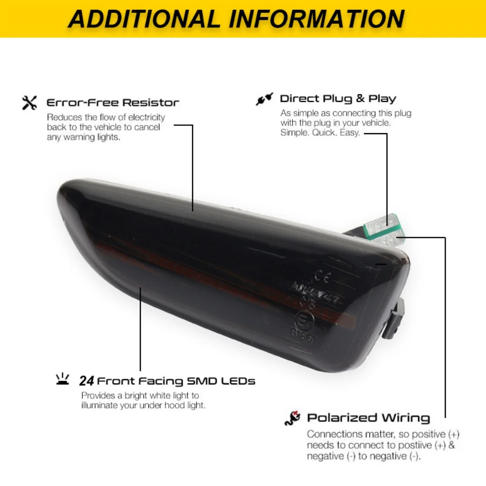 Sequential LED Car Front Bumper Side Marker Turn Signal Lights For Chevrolet Sail 3 2015-2019 & Covoz 2016-2024 Volando/GL6 12V