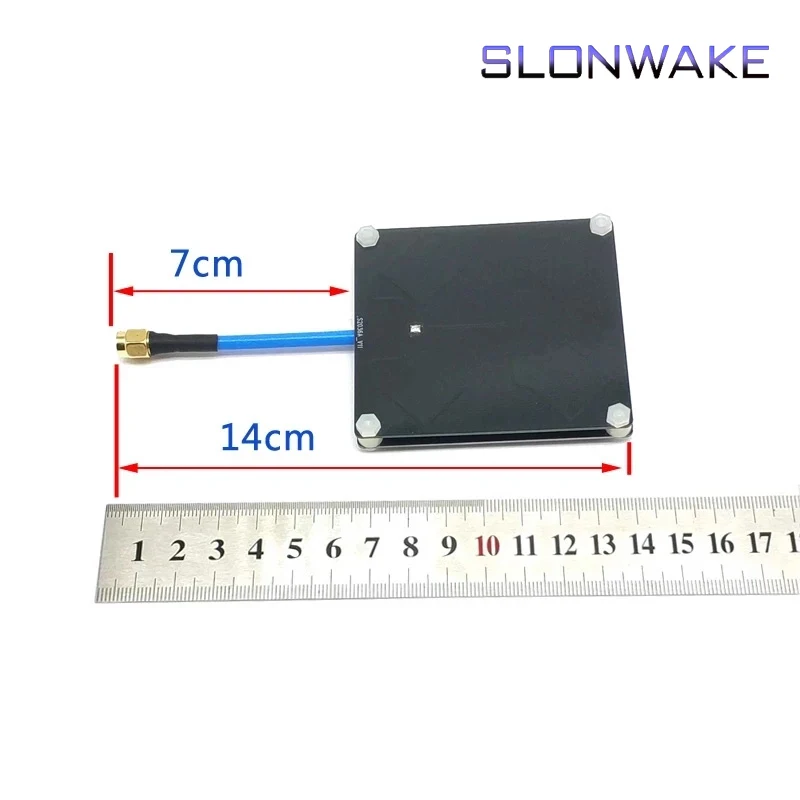 SLONWAKE 5.8GHz FPV 14dBi High Gain RX Panel Antenna RP-SMA 70*74*6mm for FPV Transmitter Receiver FPV Monitor