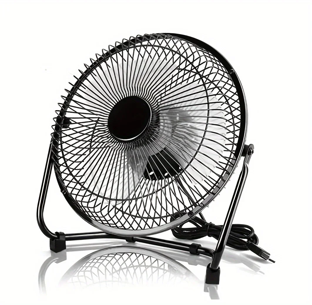 

4/6/8" Desktop Portable USB Electric Desktop Fan with 2 Adjustable Speeds 4 Blades for Strong Airflow, And 360° Adjustable Angle