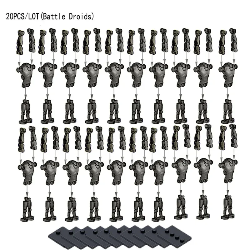 New 20pcs/lot Space Plan ATT Battle Super Robot War SW001 Bricks Set Model Building Blocks With Weapons DIY Toys Gifts