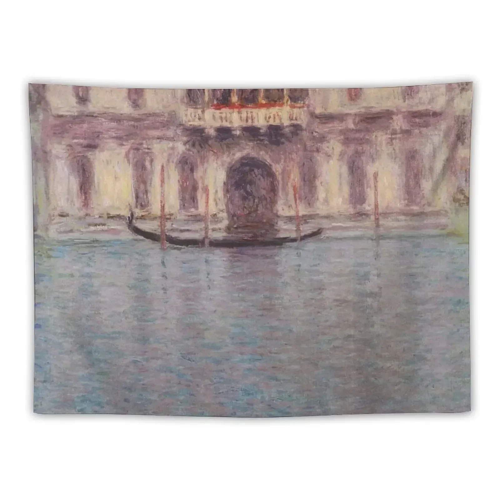 Claude Monet - Palazzo Contarini, Venice Tapestry Decorative Paintings Wall Mural Room Decor Aesthetic Tapestry