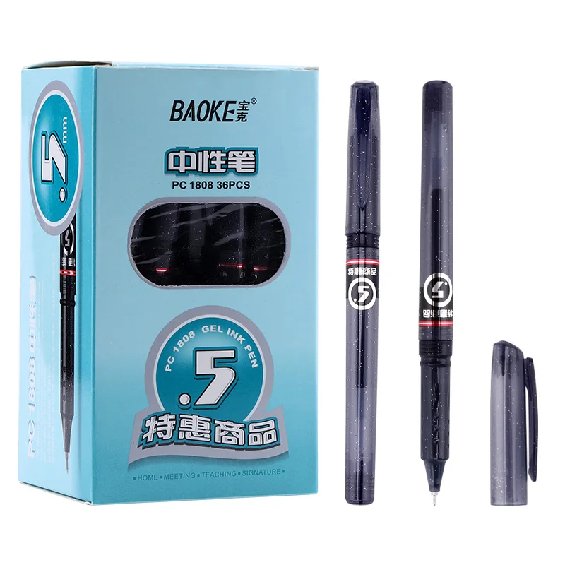 Imagem -06 - Baoke-grande Capacidade Agulha Gel Pen Pc1808 36 Pcs 05 mm