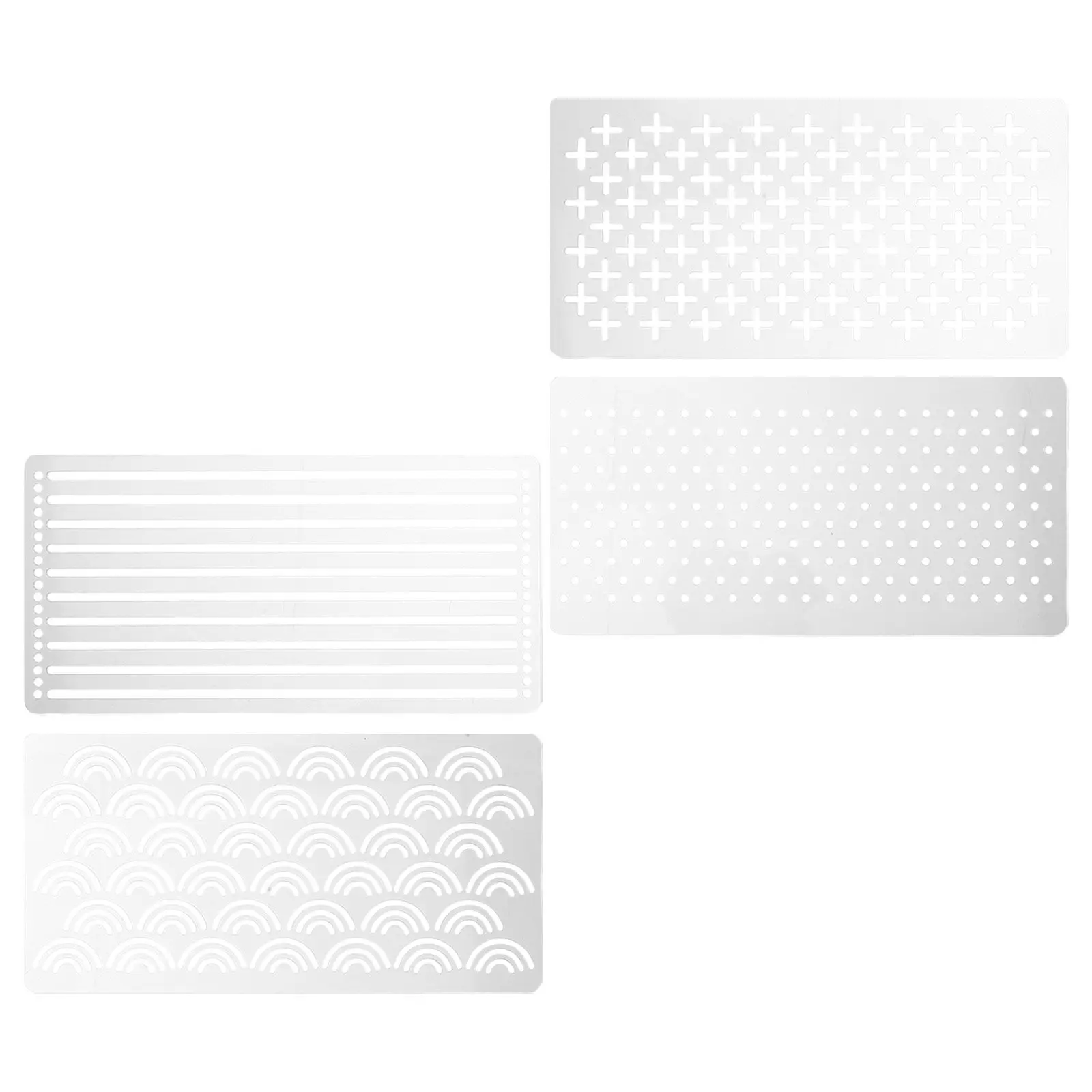 4Pcs Acrylic Quilting Template Ruler Transparent Sashiko Stencil for Hand Embroidery Geometric Pattern Quilting Stencils and view 3