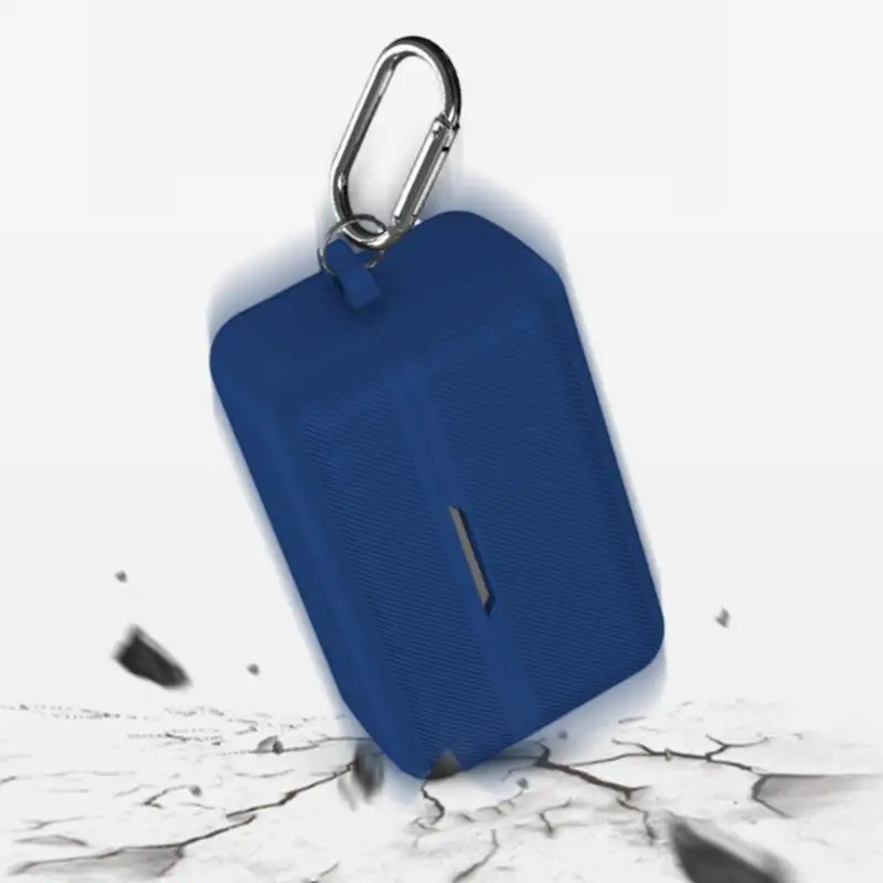 Capa protetora de silicone macio capa protetora pele capa para compatível com microfone sem fio à prova de choque com mosquetão chaveiro