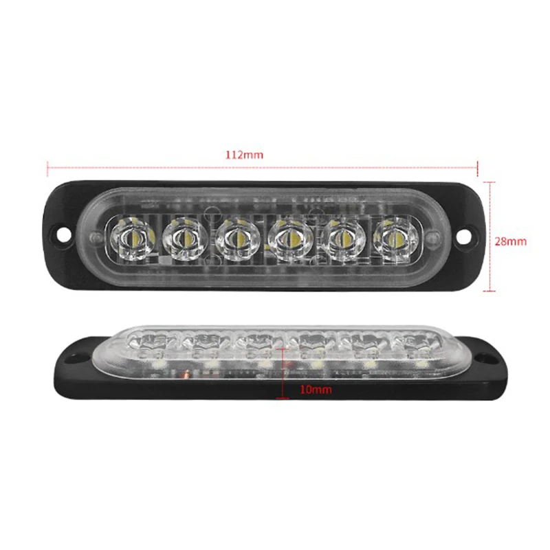 Off-road Car fog light Parts Replacement Set 112*28mm 333mA 6 LED Accessory Auto DC 12V-24V Flood Kit Mount Useful