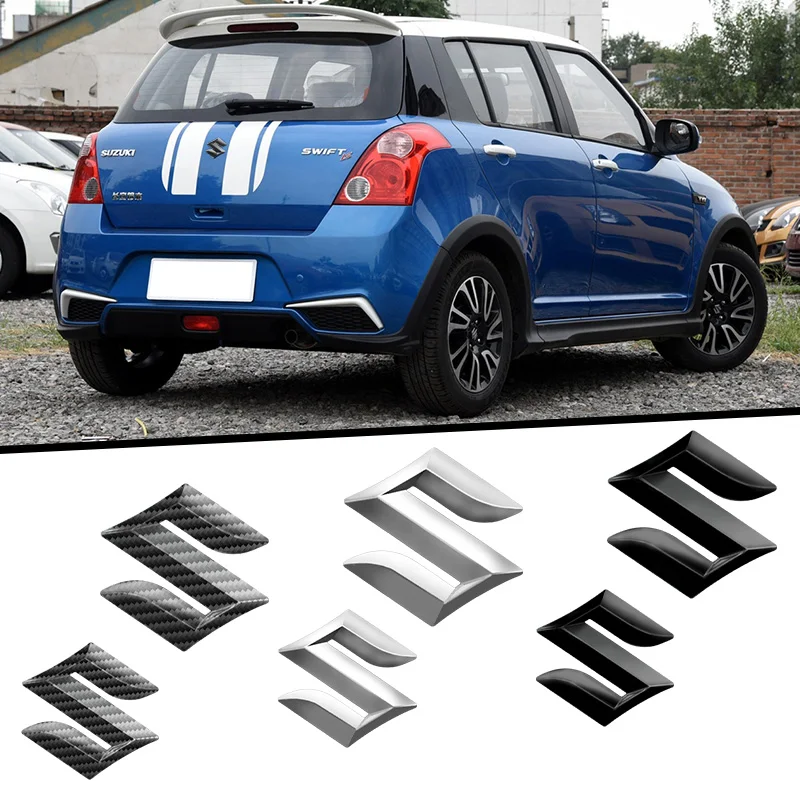 Car Styling Logo Cover Front Grille Badge Rear Trunk Emblem Decal For Suzuki Swift SX4 Grand Baleno Jimny Vitara Auto Accessorie
