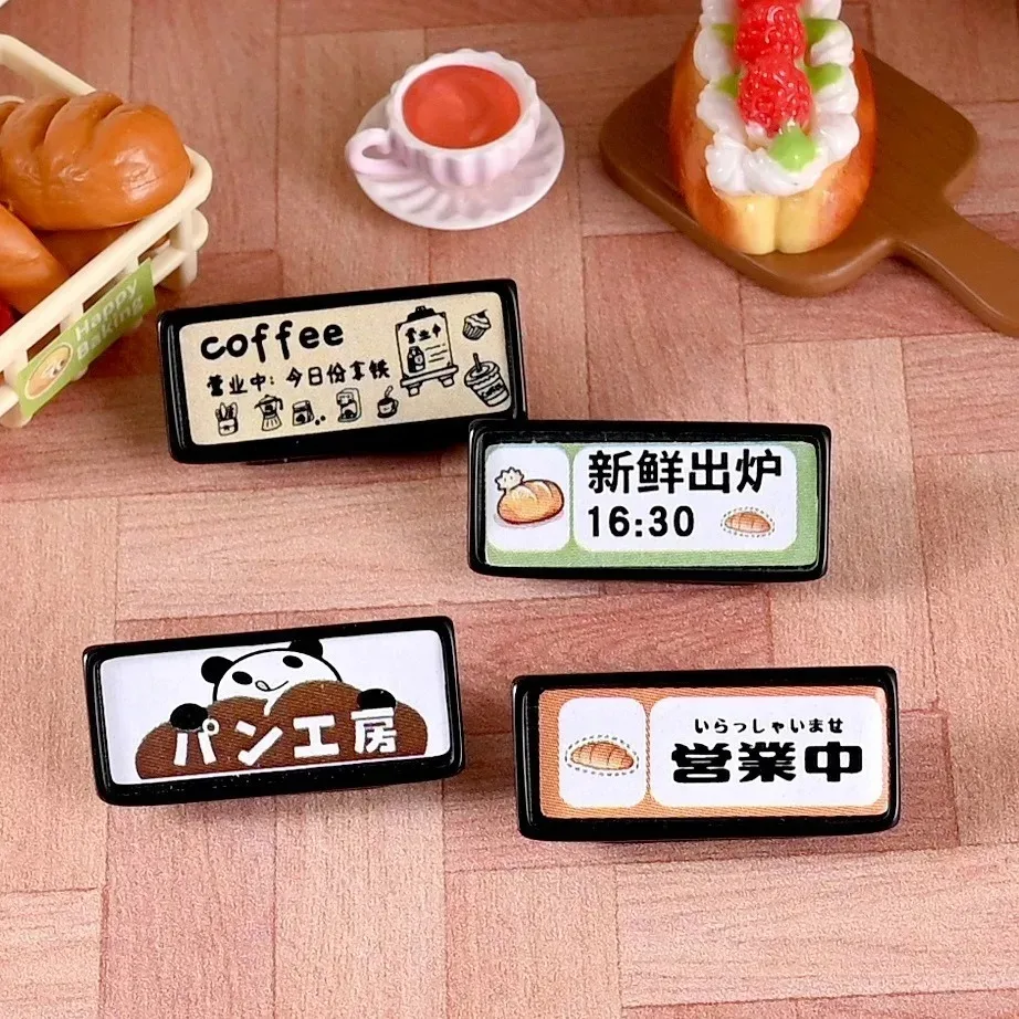 1:12 Scale Dollhouse Kitchen Tabletop Decoration 10Pcs Mini Resin Display Panel Accessories