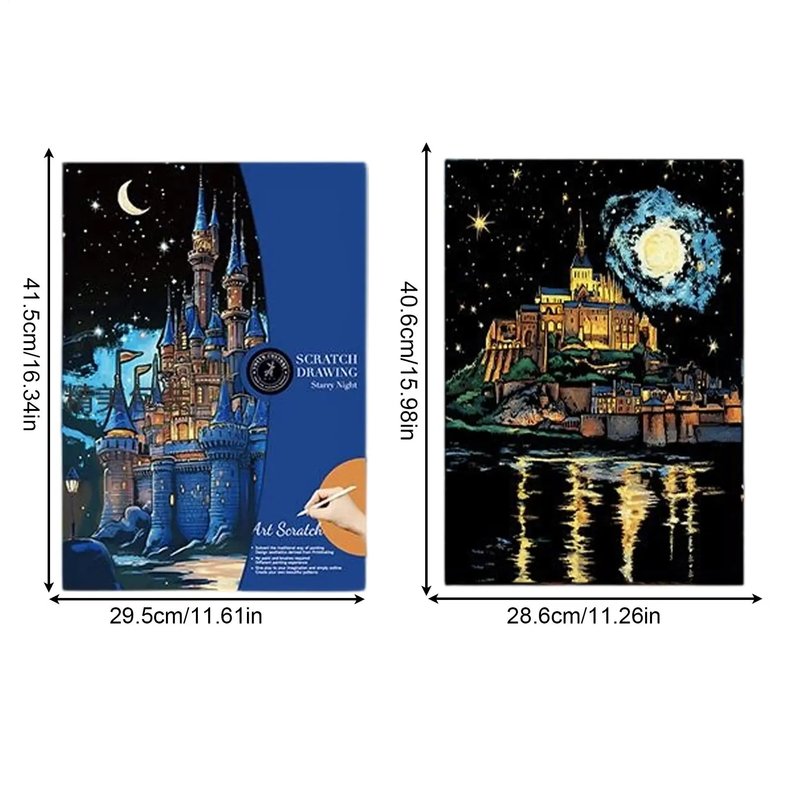 Kras kunst kras schilderij A3-formaat kleurrijk schilderij krasplank ambachten voor mannen kinderen tieners vrienden vrouwen verjaardag