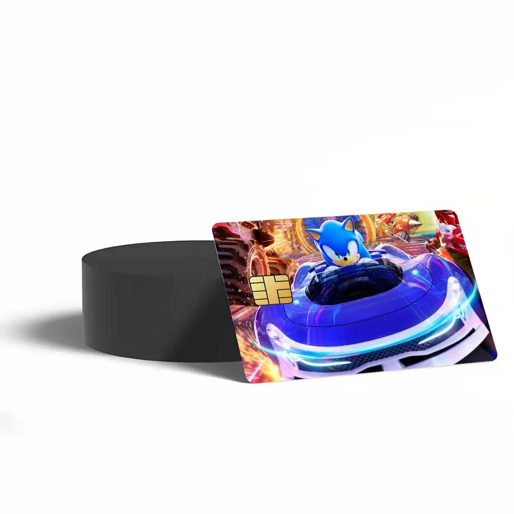 S-SoniC R-RacinG C-CrosSWorlds Poster Credit Card Skin Stickers for Bank Access Protective Film Cover Sticker Surprise Gift