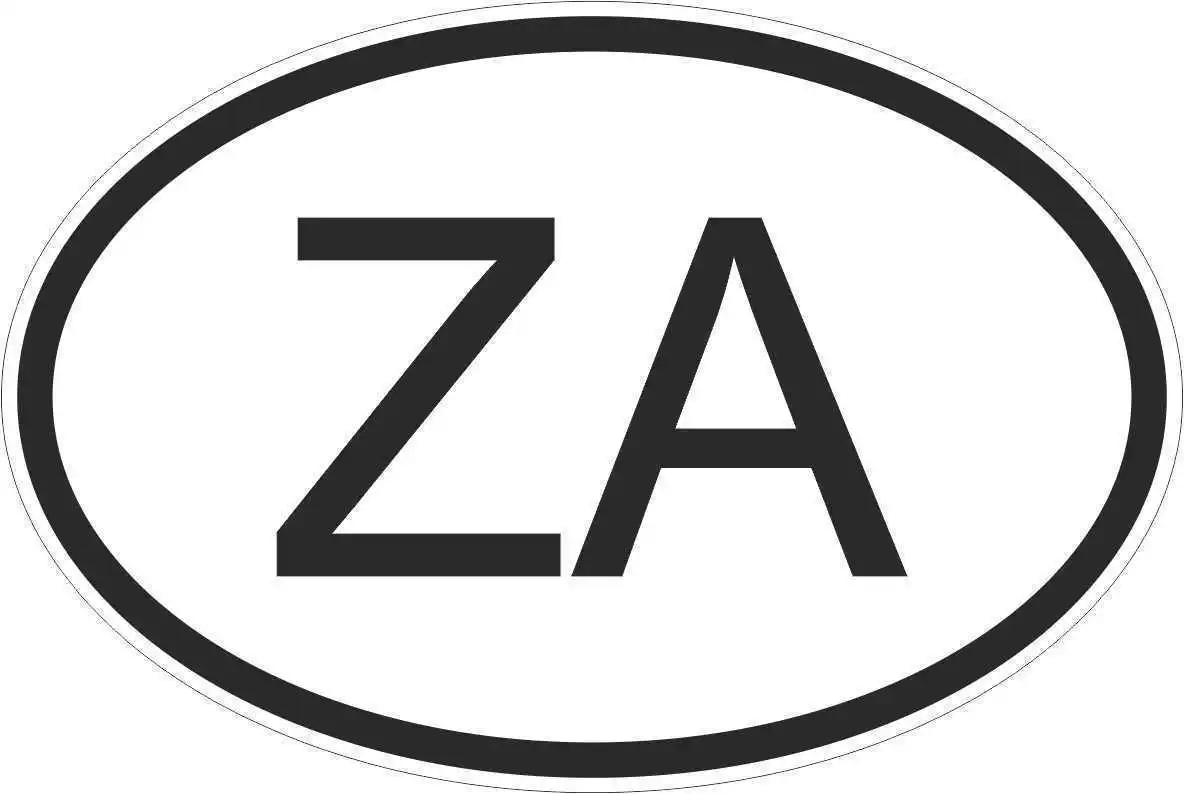 OVAL sticker flag country code bumper decal car south africa ZA Bumper Window Phone Trunk Guitar Cover scratches Exterior Decor
