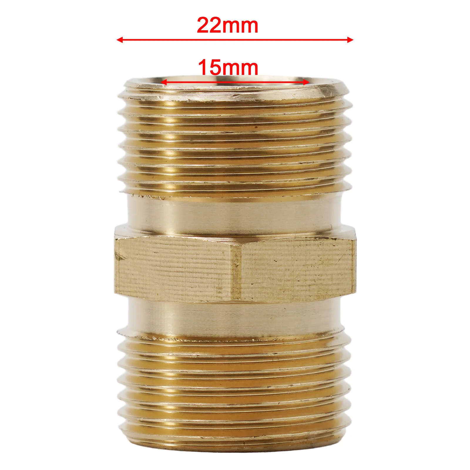 High Quality Brand New Hose Connector Male Adapter Pressure Washer Car Cleaning M22/14mm M22/15mm For Hose Reels